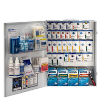 First Aid Only 150 Person XL Metal SmartCompliance Food Service First Aid Cabinet With Medications and Custom Logo (Pack of 5)