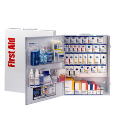 First Aid Only 150 Person XL Metal Smart Compliance Food Service First Aid Cabinet without Medications and with Custom Logo