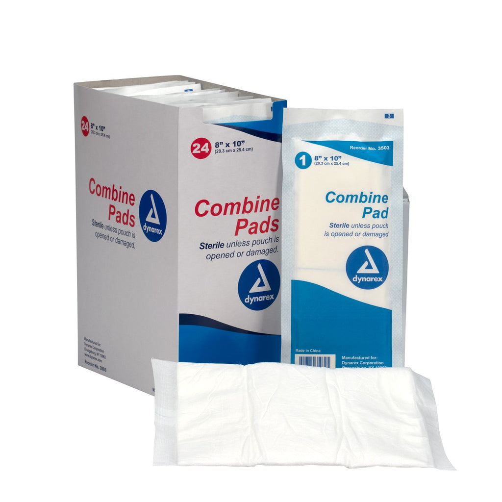 First Aid Only 8" x 10" Trauma Pad | High-Capacity Absorbent Dressing, 24 Per Box