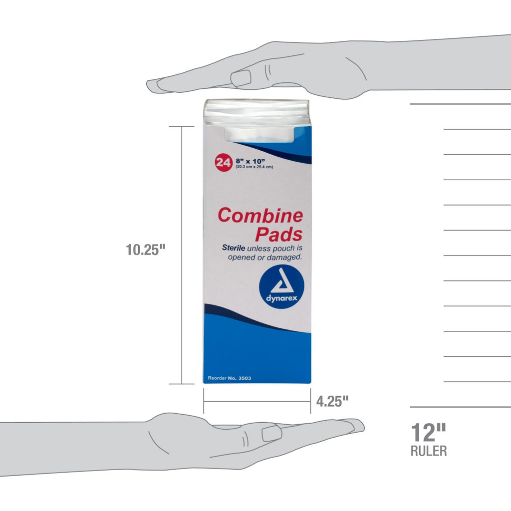 First Aid Only 8" x 10" Trauma Pad | High-Capacity Absorbent Dressing, 24 Per Box