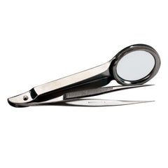 First Aid Only Forceps, Pointed Steel, with Magnifying Glass, 12 Per Box