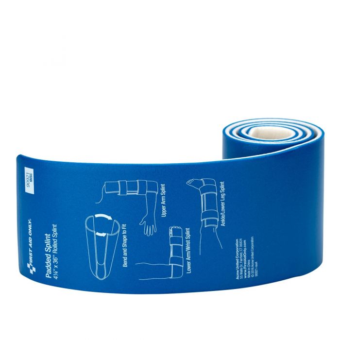 First Aid Only 4.25" x 36" Padded Flexible Splint - Emergency Immobilization Tool