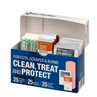 First Aid Only Clean Treat and Protect for Cuts, Scrapes & Burns(Pack of 25)