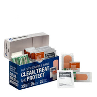 First Aid Only Clean Treat and Protect for Cuts, Scrapes & Burns(Pack of 25)