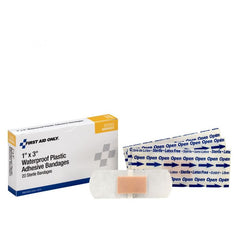First Aid Only 1" x 3" Waterproof Bandages, 20 Per Box