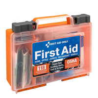 First Aid Only 118-Piece Clear Front Cover First Aid Kit, Plastic Case, 118 Pieces(Pack of 20)
