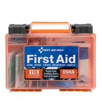 First Aid Only 118-Piece Clear Front Cover First Aid Kit, Plastic Case, 118 Pieces(Pack of 20)