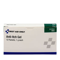 First Aid Only Anti-Itch Gel, 12 Per Box (Pack of 750