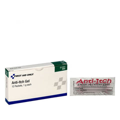 First Aid Only Anti-Itch Gel, 12 Per Box (