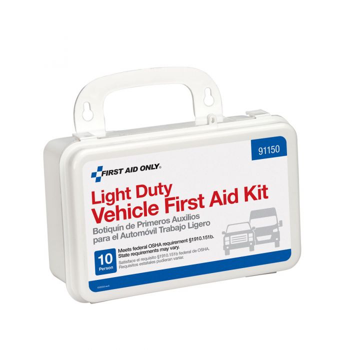 First Aid Only 10 Person Plastic Light Duty Vehicle First Aid Kit