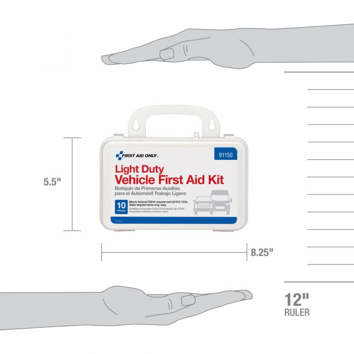 First Aid Only 10 Person Plastic Light Duty Vehicle First Aid Kit