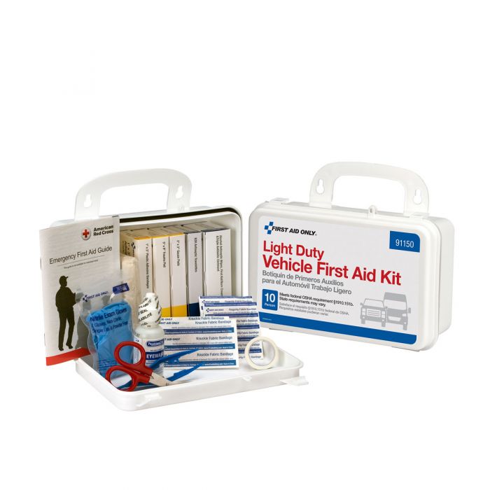 First Aid Only 10 Person Plastic Light Duty Vehicle First Aid Kit