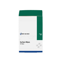 First Aid Only Surface Wipes, 40 Per Box