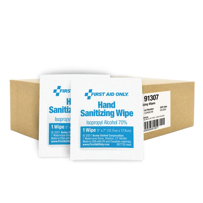 First Aid Only 91307 Hand Sanitizing Wipes | 70% Ethyl Alcohol Formula, 1000 Count Bulk Case