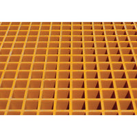 Justrite Fiberglass Floor Grating With Sump Liner, 12 Drum Locker