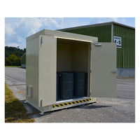Justrite Door Upgrade, 60" Double Door, Fire-Rated Lockers, 6-16 Drum