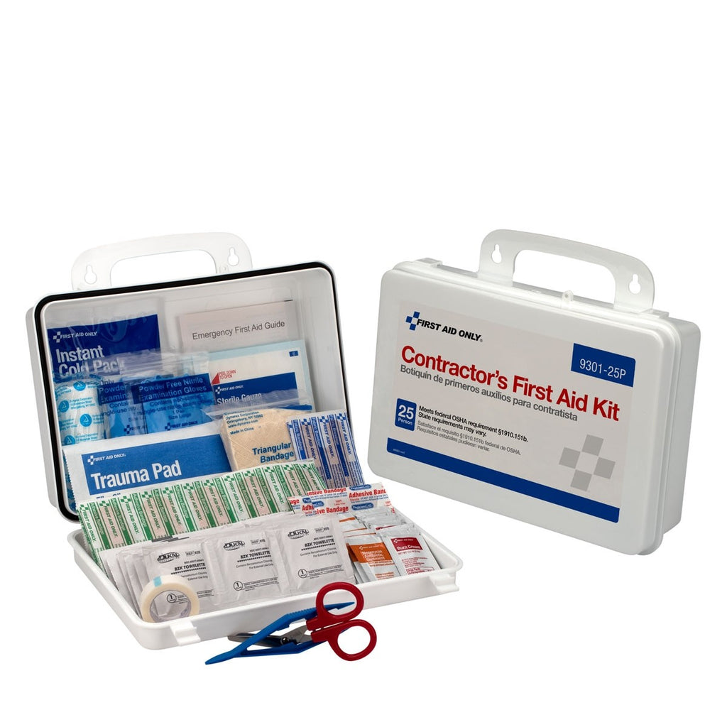 First Aid Only 25 Person Contractor First Aid Kit, Plastic Case