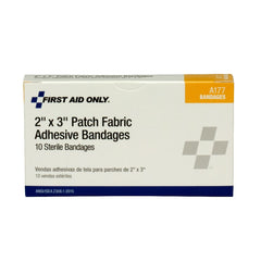 First Aid Only 2"x 3" Heavy Woven Fabric Bandages, 10 Per Box