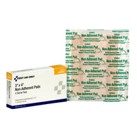 First Aid Only 3"x 4" Non-Adherent Pads With Adhesive Edges, 4 Per Box(Pack of 200)