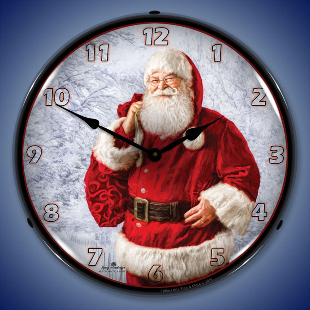 Jolly Santa 14" LED Wall Clock