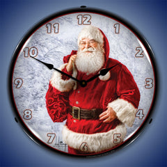 Jolly Santa 14" LED Wall Clock