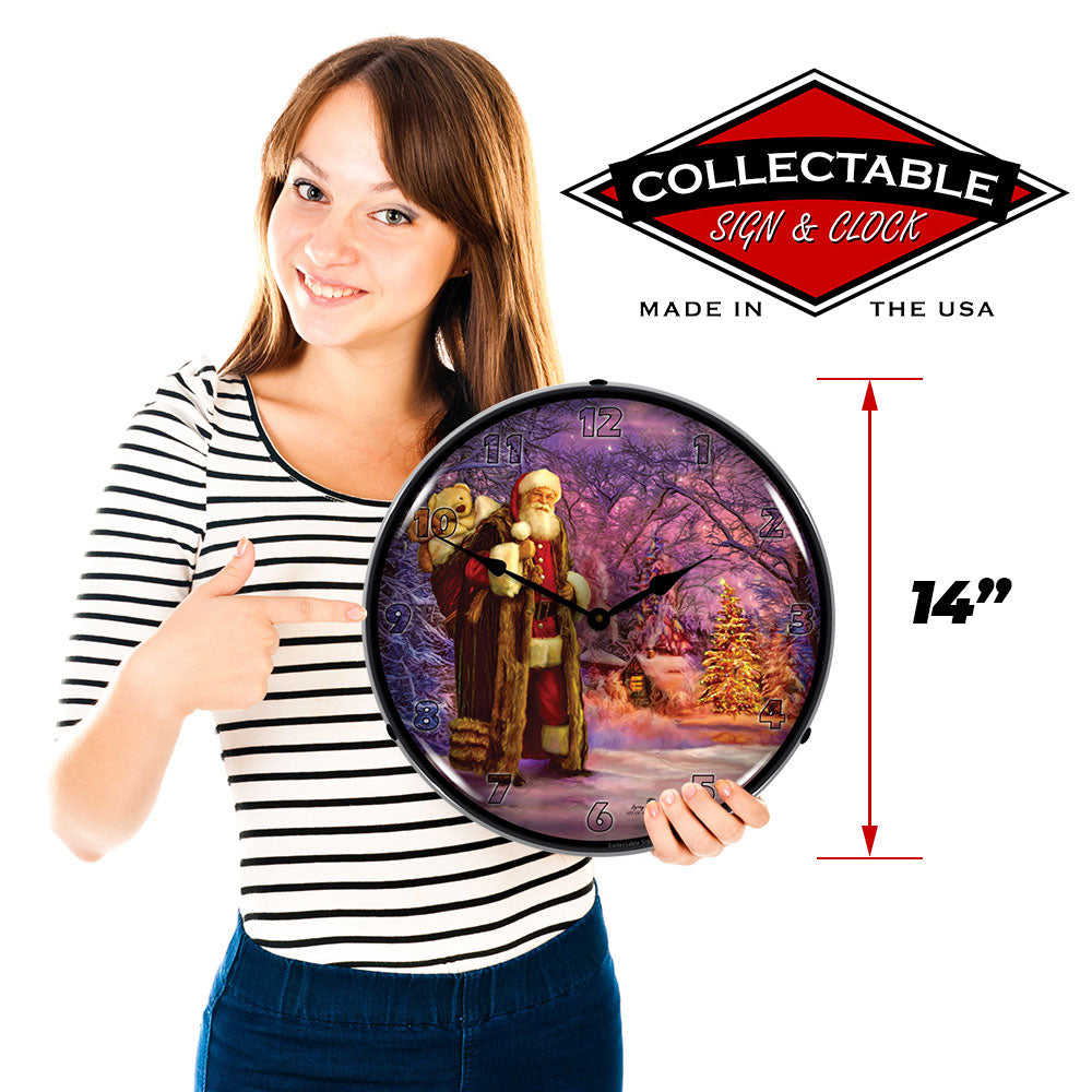 Saint Nick 14" LED Wall Clock