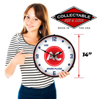 Use AC Spark Plugs 14" LED Wall Clock