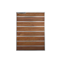 Door, Madera Vertical - 20" Stainless Steel & Ipe Wood