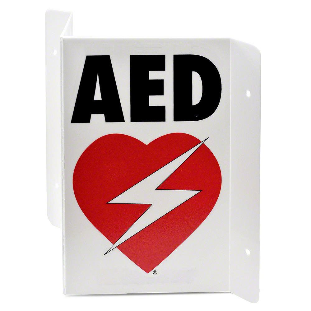 RespondER Flexible AED Wall Sign for Resale - Black & Red on White
