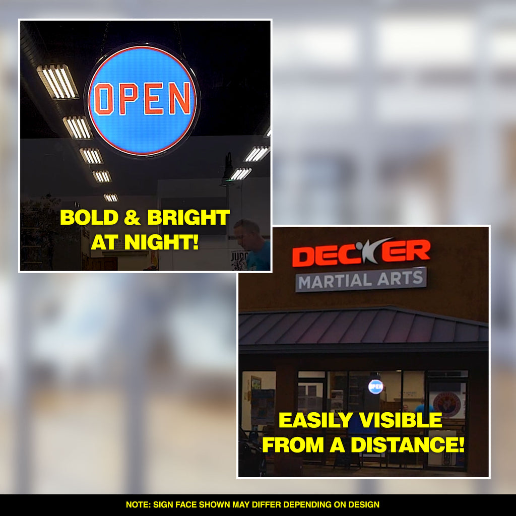 WAXING 14" LED Front Window Business Sign