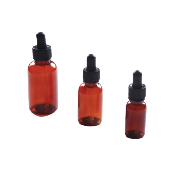 Jorgensen Labs J1205C Amber Plastic Dropper Bottle 2oz 12-Pack