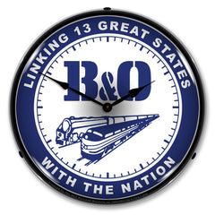 B&O "Linking 13 States with the Nation" 14" LED Wall Clock