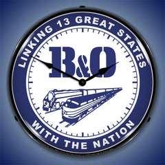 B&O "Linking 13 States with the Nation" 14" LED Wall Clock