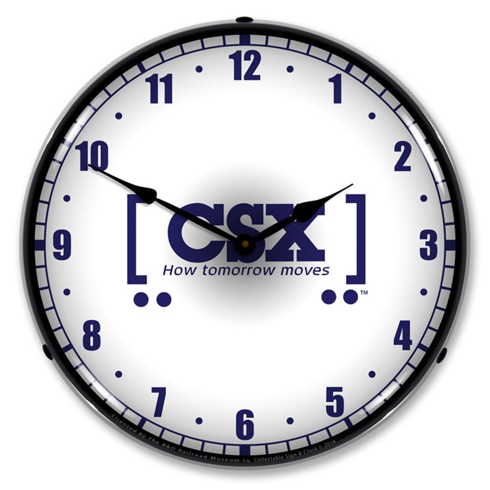 CSX Railroad "How Tomorrow Moves" 14" LED Wall Clock