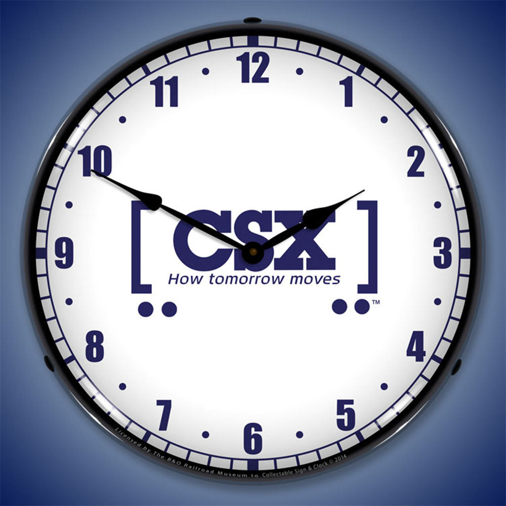CSX Railroad "How Tomorrow Moves" 14" LED Wall Clock