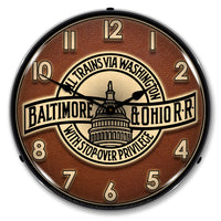 Baltimore & Ohio Railroad 14" LED Wall Clock