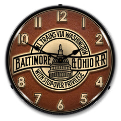 Baltimore & Ohio Railroad 14" LED Wall Clock