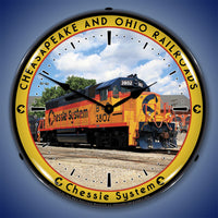 Chessie System Cheasapeake and Ohio Railroads 14" LED Wall Clock