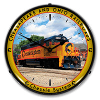 Chessie System Cheasapeake and Ohio Railroads 14" LED Wall Clock