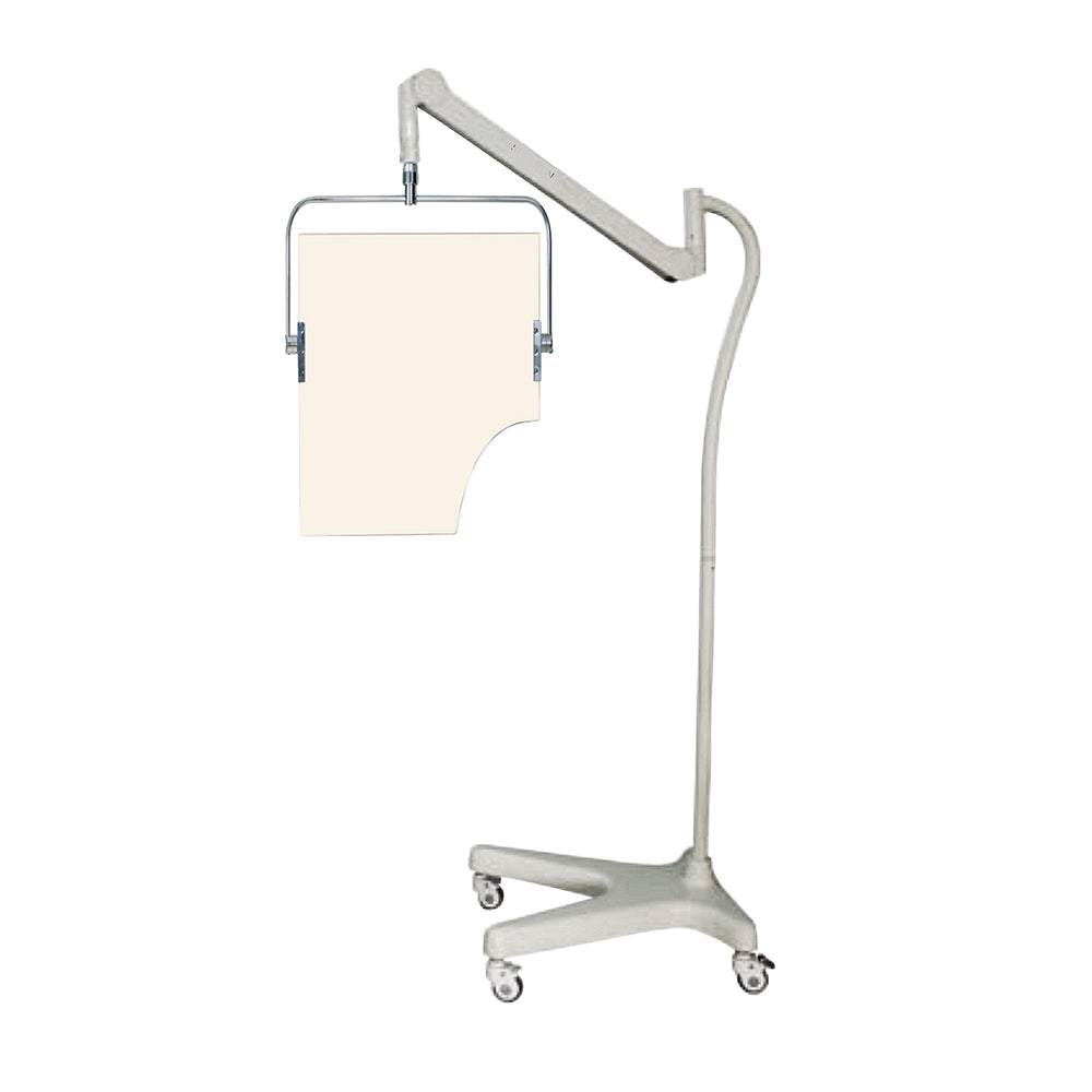 Phillips Safety Square Arm Overhead Lead Acrylic Mobile Barrier with Torso Cutout: High-Visibility Radiation Protection for Interventional Procedures.