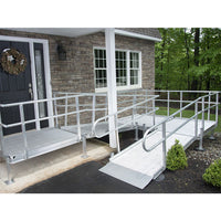 National Ramp Breeze Aluminum Mesh Wheelchair Ramp with Handrails