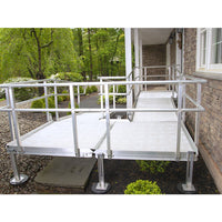 National Ramp Breeze Aluminum Mesh Wheelchair Ramp with Handrails