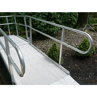 National Ramp Breeze Aluminum Mesh Wheelchair Ramp with Handrails