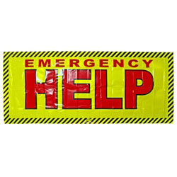 MayDay Distress Banner with Poly Bag - High-Visibility Emergency Signaling Tool