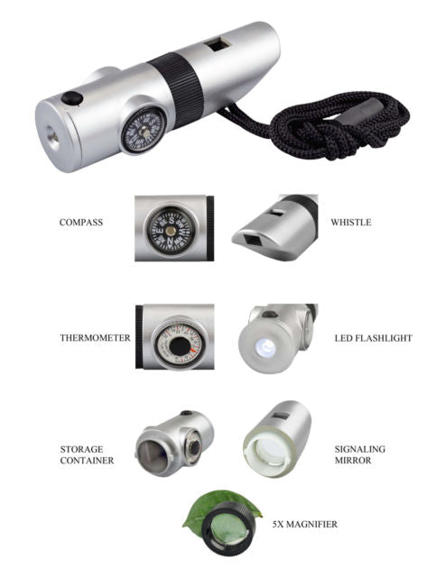 MayDay 10217 7-In-1 Survival Whistle with Integrated Emergency Tools
