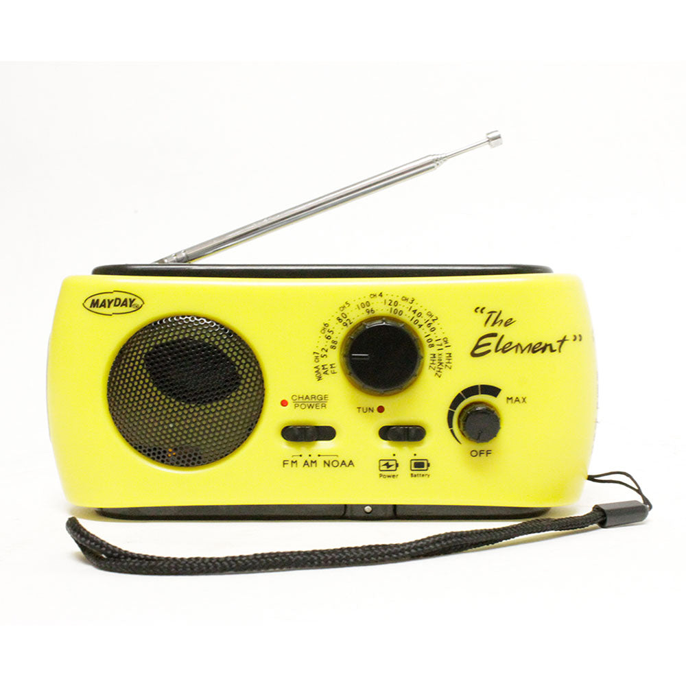 MayDay "The Element" Solar/Dynamo AM/FM Radio with NOAA Weather Alerts