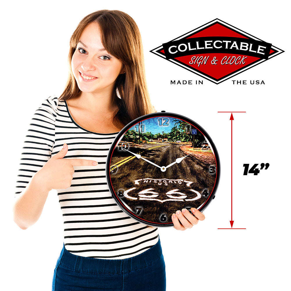 The Mother Road 14" LED Wall Clock
