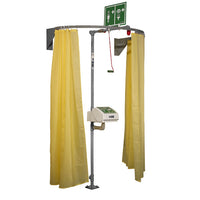Justrite Hughes Safety Shower Modesty Curtain, Wall-Mounted