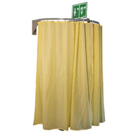 Justrite Hughes Safety Shower Modesty Curtain, Wall-Mounted