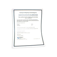 Intelligent Weighing Technology Certificate of Calibration